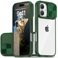 thumbnail image 1 of Hootek Clear Case Compatible with iPhone 16 Plus, Sliding Lens Cover Protector, Transparent Phone Case with Colored Frame, Shockproof and Scratch-Resistant Acrylic Back iPhone 16 Plus, 1 of 7