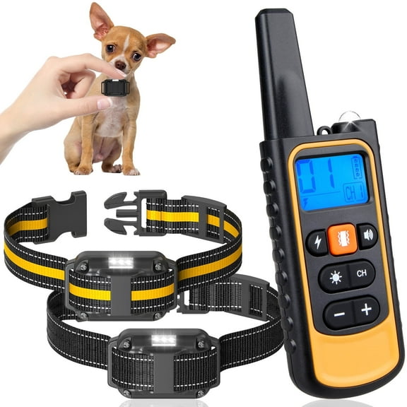 Dog Shock Collar for 2 Dogs, Hootek Dog Training Collar with Remote, 2600FT Remote Dog Collar with 4 Training Modes, IP67 Waterproof, Electronic Shock Collar for Small Medium Large Dogs (8-120lbs)