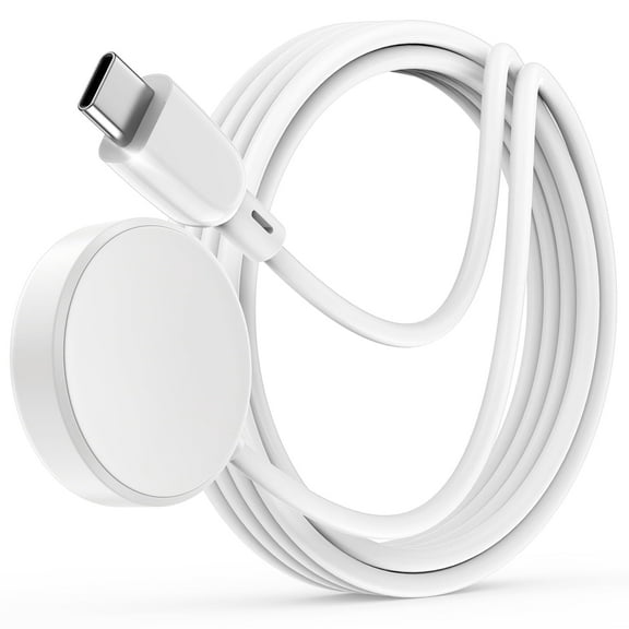 Hootek Type C Watch Charger fits for Samsung, Magnetic Watch Charger with 3.3FT Charging Cable Cord USB C Watch Charger Replacement Wireless Dock Watch Adapter Cable Stand fits for Samsung, White
