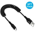 thumbnail image 1 of Hootek USB C Cable 3ft, Type C Coiled Charging Cord USB C to USB A Cable 3ft, Coiled Type C Charging Cable USB-C Cable Cord Charging and Data Cable Compatible with Samsung Android,Black, 1 of 7