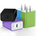 thumbnail image 1 of Hootek USB C Charger Block 4 Pack Fast Charging Adapter 20W Wall Charger Quick Charger Adapter USB Charger Block Fast Charger Plug Phone Charger Compatible with iPhone 15 Sumsung Galaxy, Mixed, 1 of 7