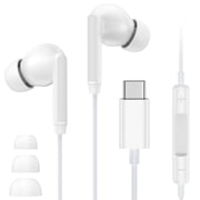 Hootek USB C Headphone, USB C Plug in Headphonesfits for Samsung Galaxy Android, Wired Earbuds in-Ear Type C Earphone with Microphone Volume Control Bass Stereo Noise Canceling fits for iPhone 16/15