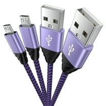 Hootek USB Charging Cable, 2 Pack Fast Charging Micro USB Charging Cord 6FT, Micro USB Cable Android Charging Cables, Phone Charger Cord High Speed Android Phone Charger Cable, Purple