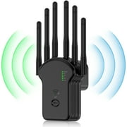 WiFi Range Extender, Hootek WiFi Signal Booster 1200Mbps Dual Band 5GHz&2.4GHz, WiFi Extender Signal Booster for Home, WiFi Repeater with Ethernet Port Covers u
