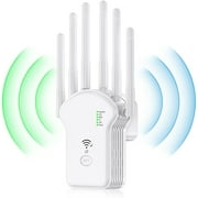 WiFi Range Extender, Hootek WiFi Signal Booster 1200Mbps Dual Band 5GHz&2.4GHz, WiFi Extender Signal Booster for Home, WiFi Repeater with Ethernet Port Covers u