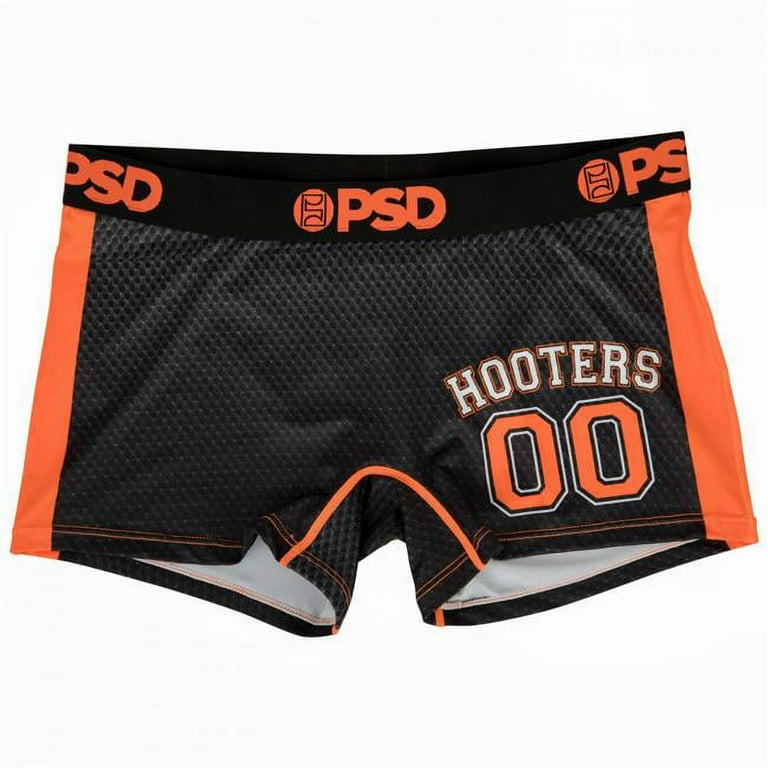 Hooters Restaurant Game Day Uniform PSD Boy Shorts Underwear, Black &  Orange - Extra Large 