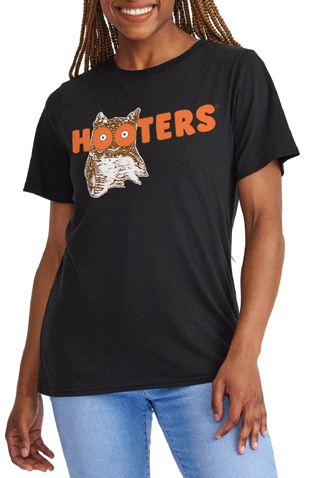 Hooters Retro Logo Juniors Crew Neck Graphic Boyfriend T-Shirt Small ...