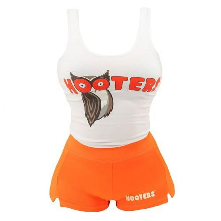 HOOTERS オレンジタンクトップとショーツのセット Hooters Tank and Shorts Outfit Tank and Shorts Set Women's