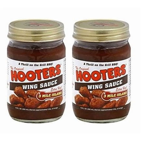 Hooters Wing Sauce, 3 Mile Island, 12 oz. Jars (Pack of 2)
