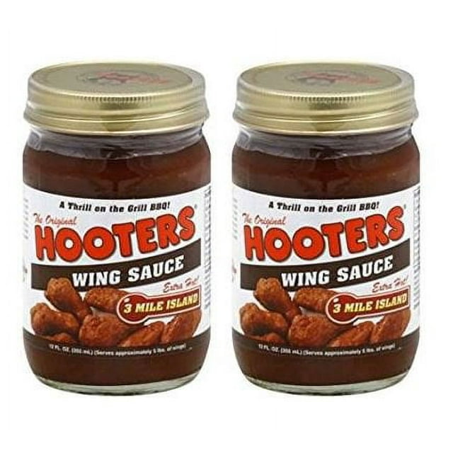 Hooters Wing Sauce, 3 Mile Island, 12 oz. Jars (Pack of 2)