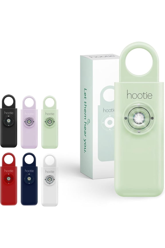 Hootie Personal Safety Alarm for Women, Men, & Kids - Keychain Alarm, Self Defense Strobe Siren, Security Siren with 130dB Light Mint