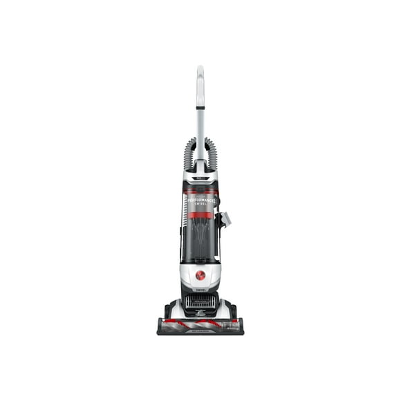 Hoover Bagless Upright Vacuum, High Performance, Pet Friendly, Swivel Design, with Dusting Brush, Extension Wand, HEPA Filter, Crevice & Upholstery Tool, 110 V Red/Grey