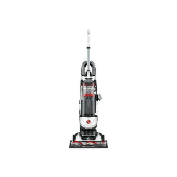 Hoover Bagless Upright Vacuum, High Performance, Pet Friendly, Swivel Design, with Dusting Brush, Extension Wand, HEPA Filter, Crevice & Upholstery Tool, 110 V Red/Grey