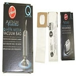 Hoover Vacuum Cleaner Bags for Platinum Upright Vacs, Pack of 2, Type Q, Hepa Filtration, Part # AH10000, Hoover Vacuum Bags Refill
