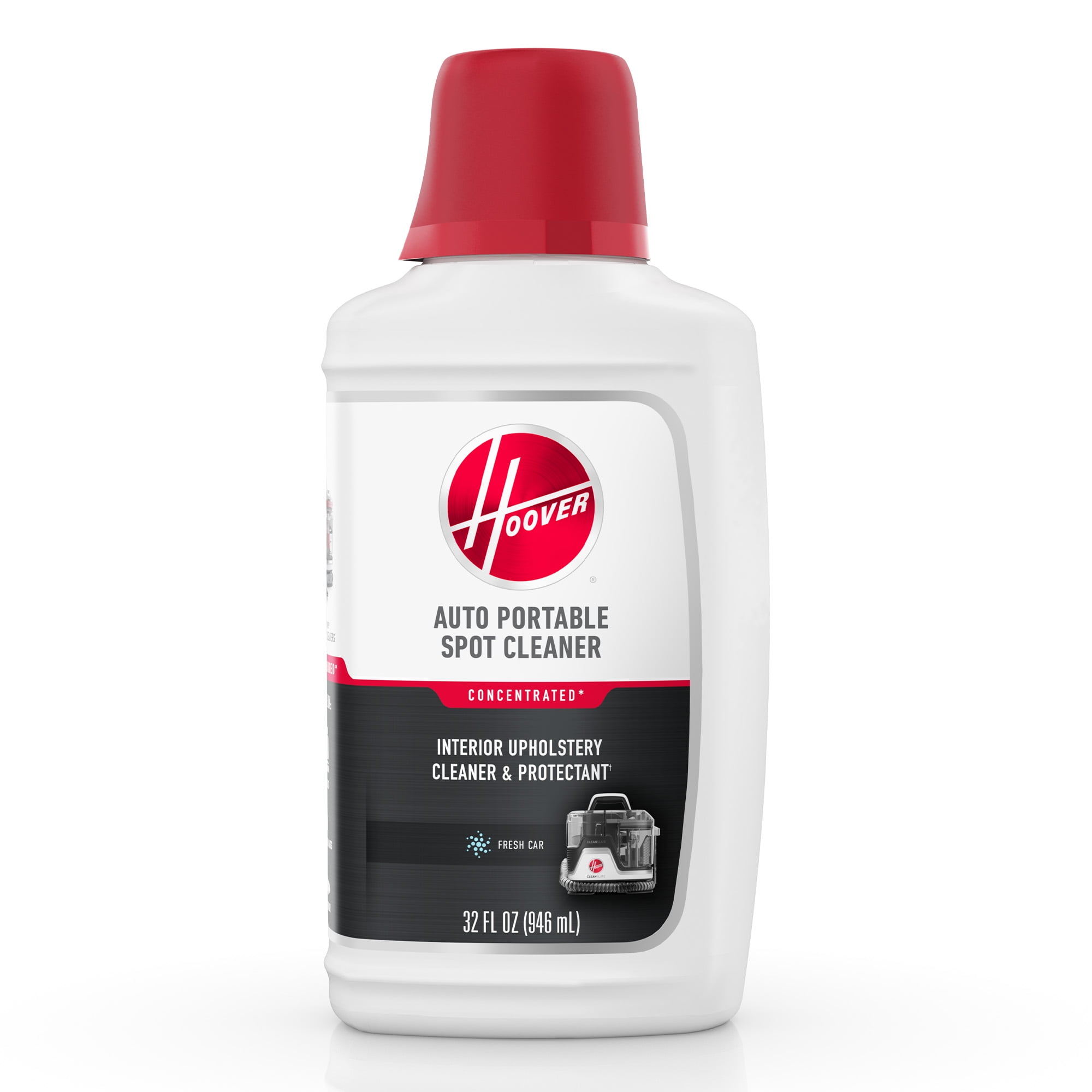 Hoover Auto Portable Spot Cleaning Solution, Fresh Car Scent, for Auto Interior, Seats, Floor Mats, Trunk, Protectant, Pet Messes, AH31717, 32 oz.