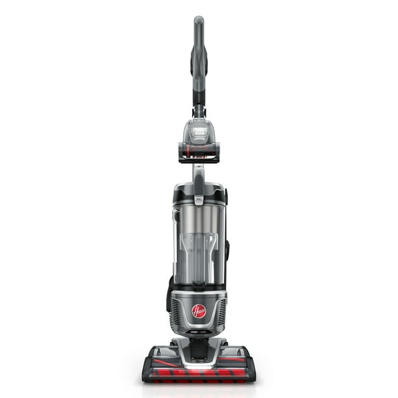 Open Box Hoover Bagless Upright Vacuum Cleaner, WindTunnel All Terrain, Pet Friendly, Strong Suction, Hard Floor and Carpet, Swivel Steering, UH77210V, Gray