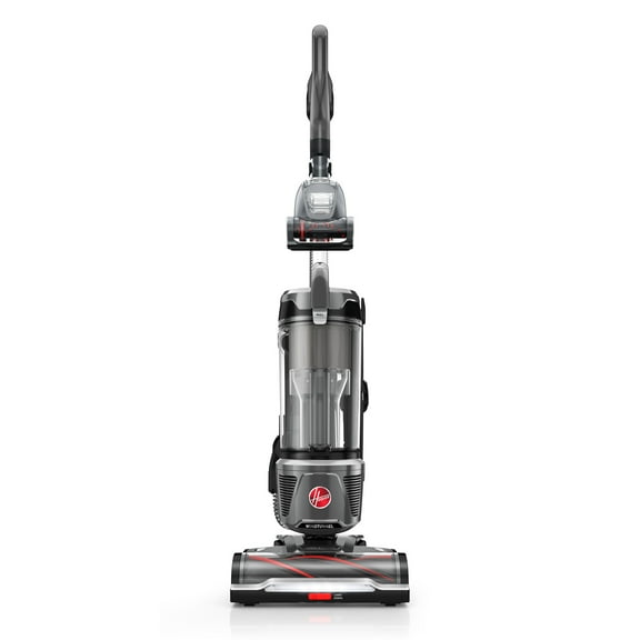 Open Box Hoover Bagless Upright Vacuum Cleaner, WindTunnel Tangle Guard, Pet Friendly, for Carpet &Hard Floor, Swivel Steering, LED Headlights, UH77110, Black