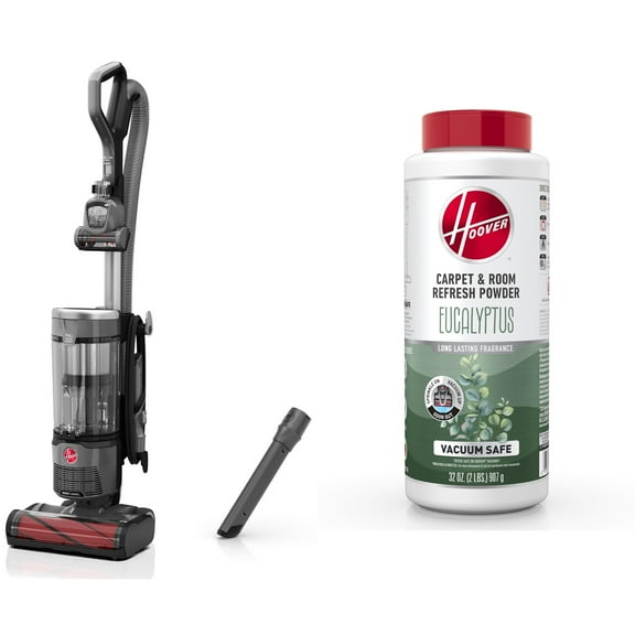 Hoover Bagless Upright Vacuum, Windtunnel Swivel Pet & Hoover Eucalyptus Carpet & Room Refresher Carpet Powder, 32oz