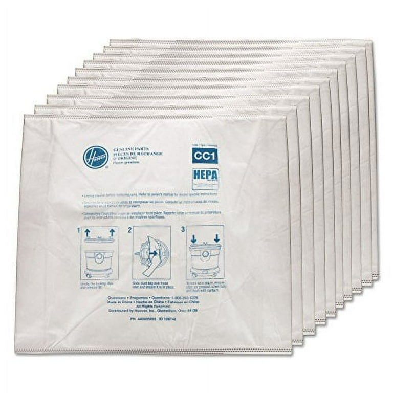 Disposable Vacuum Bags, HEPA CC1, 10/Pack Disposable Vacuum Bags, HEPA CC1, 10/Pack