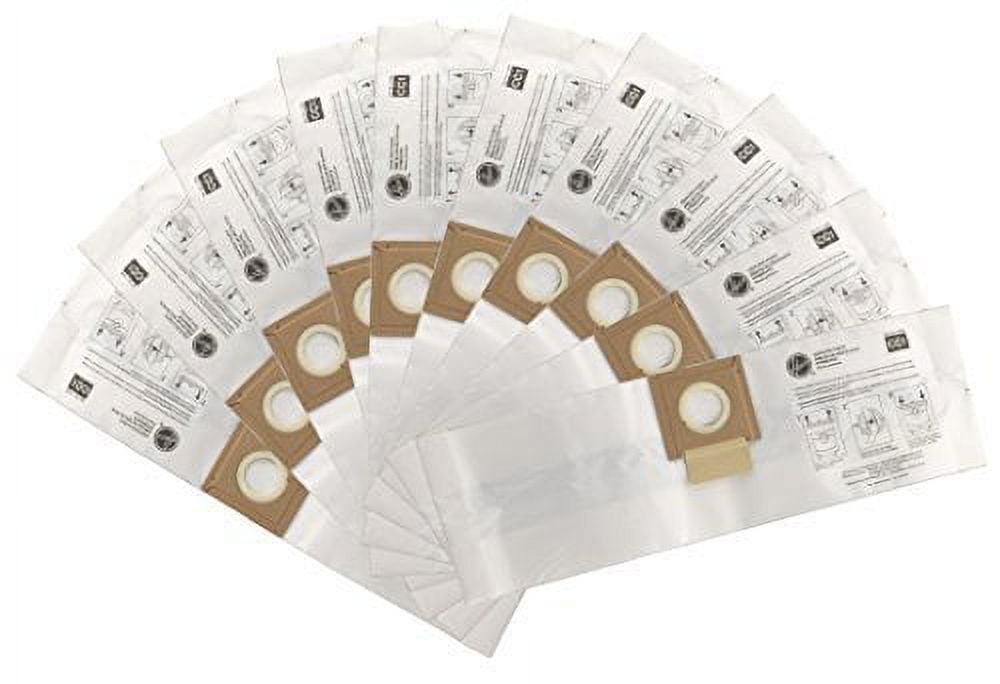 10 Hoover HushTone Canister Vacuum Bags, AH10163 CC1 Standard Filtration,10 Pack Vacuum Cleaner Bags