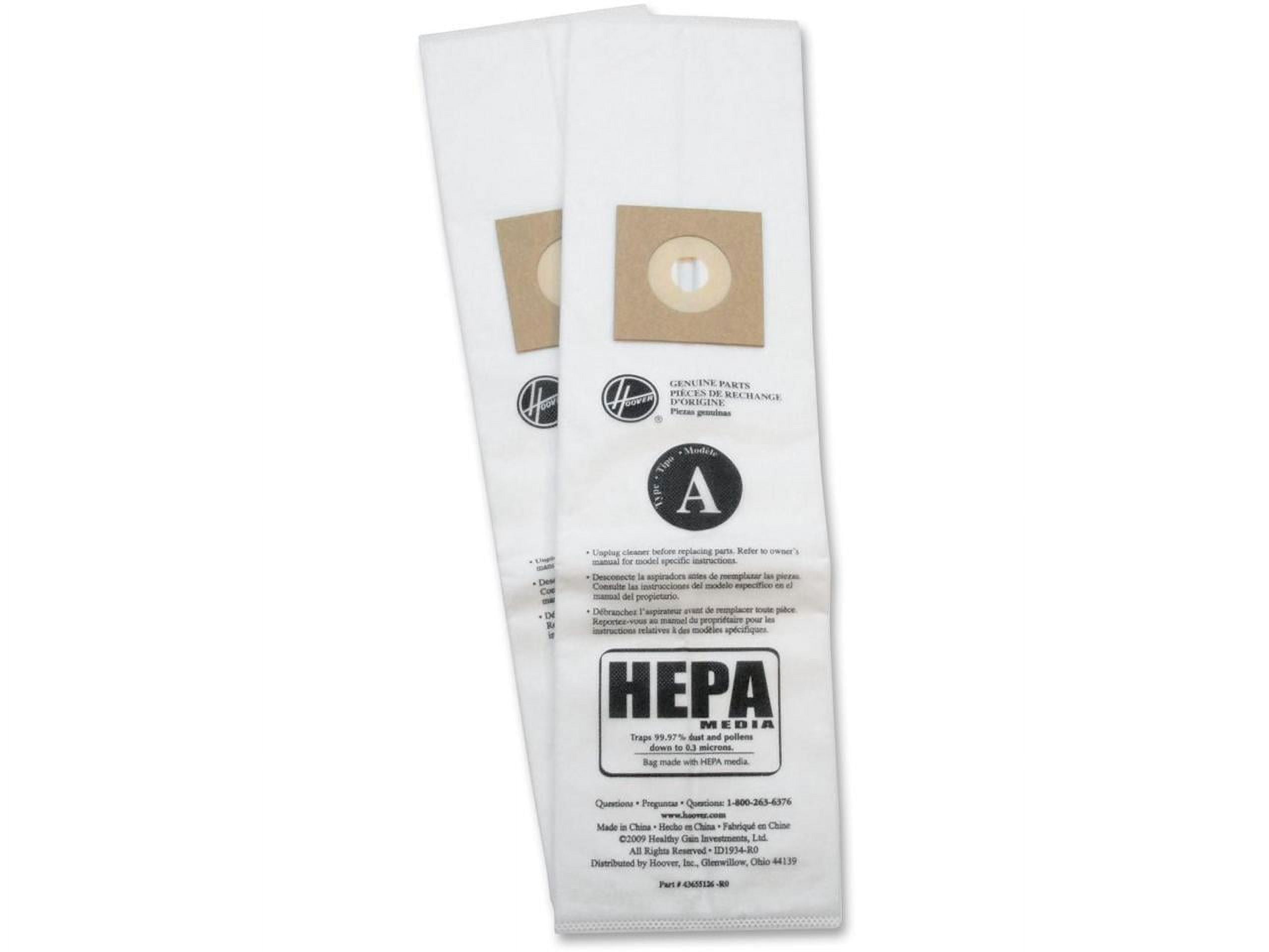 Hoover Insight Upright Allergen Bags, Yellow