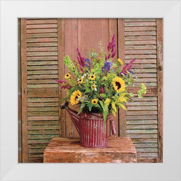 Hoover, Irvin 12x12 White Modern Wood Framed Museum Art Print Titled - Gardeners Bouquet