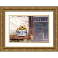 thumbnail image 1 of Hoover, Irvin 18x13 Gold Ornate Wood Framed with Double Matting Museum Art Print Titled - Bushel and a Peck Crock of Pears, 1 of 4
