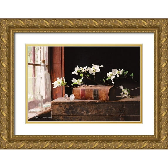 Hoover, Irvin 32x23 Gold Ornate Wood Framed with Double Matting Museum Art Print Titled - Natures Law