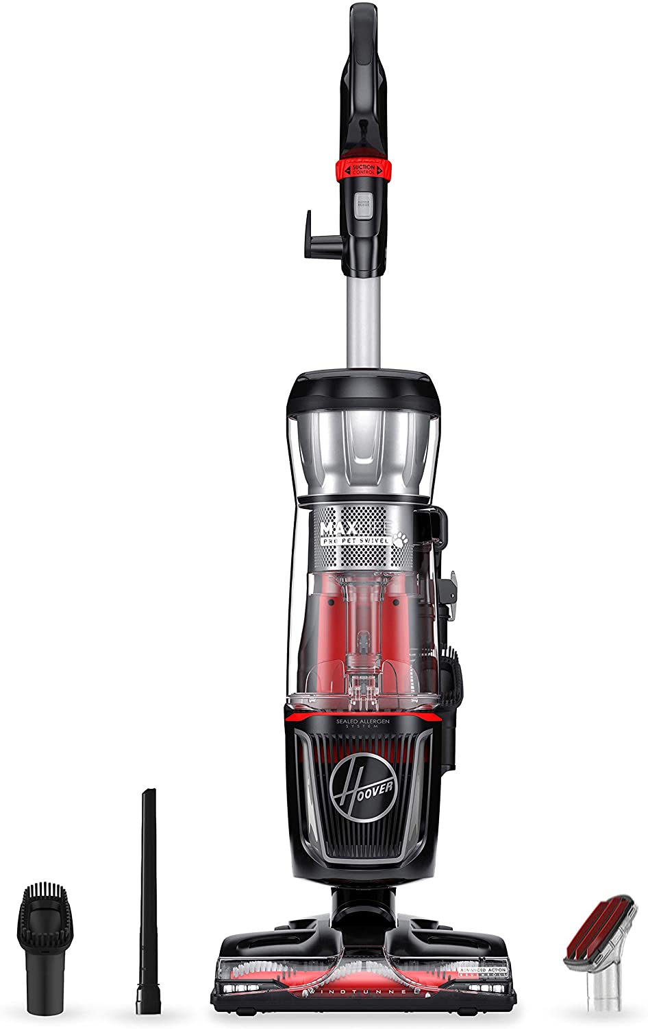 Hoover MAXLife Pro Pet Swivel HEPA Media Vacuum, Bagless Upright for Pets Hair and Home, Black, UH74220PC - image 1 of 7
