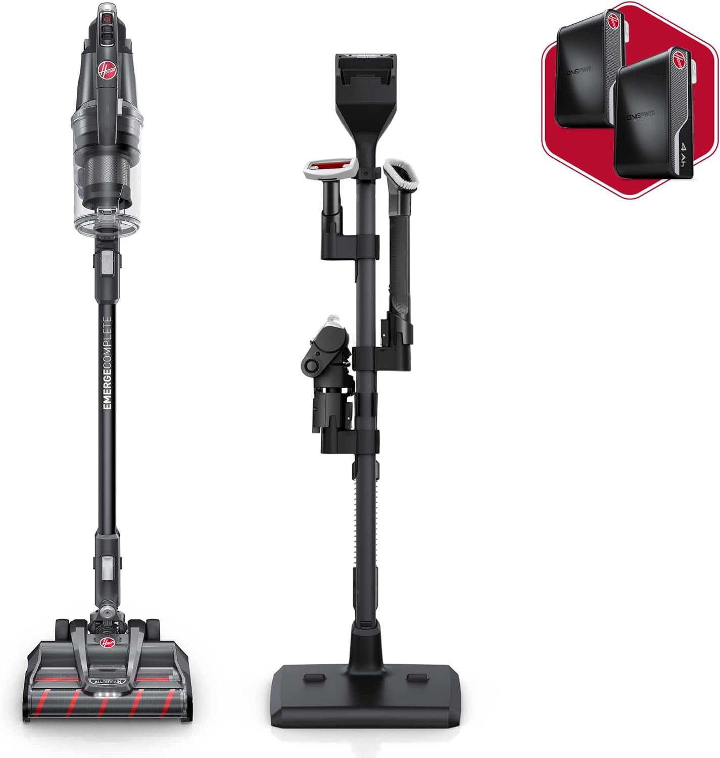 Black Convertible Stick Vacuum with Dual Brush Roll