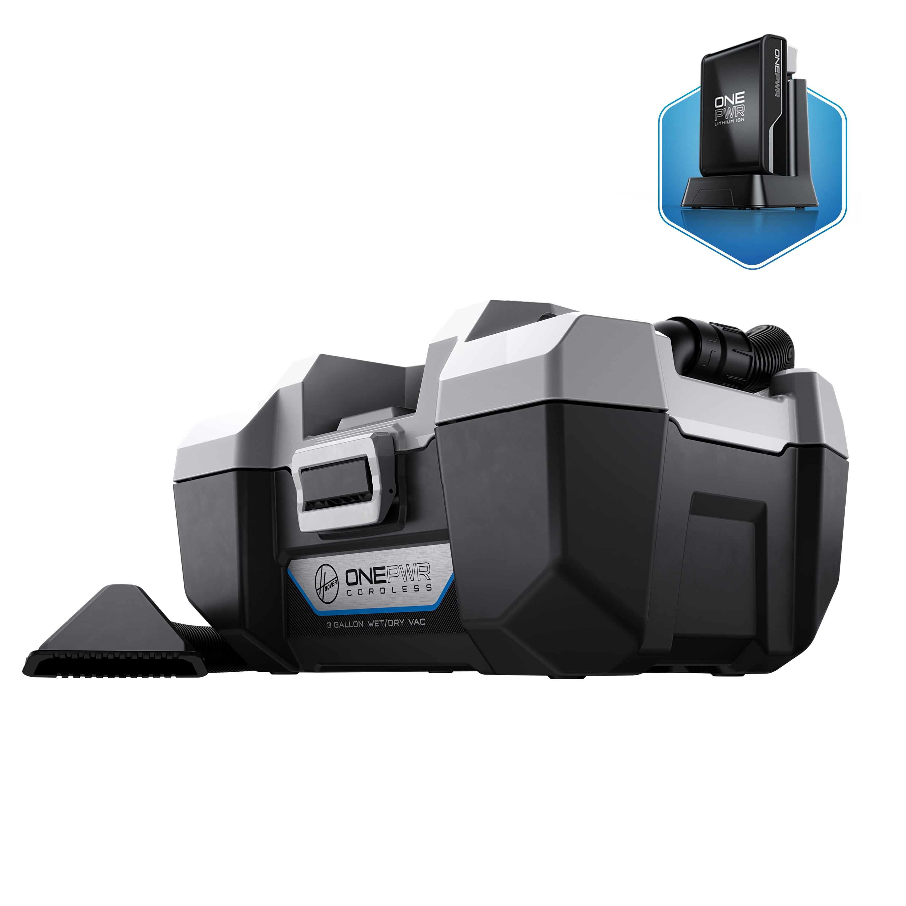 Hoover One Power 3 Gallon Cordless Shop Vacuum, Wet/Dry Utility Vacuum, BH57105