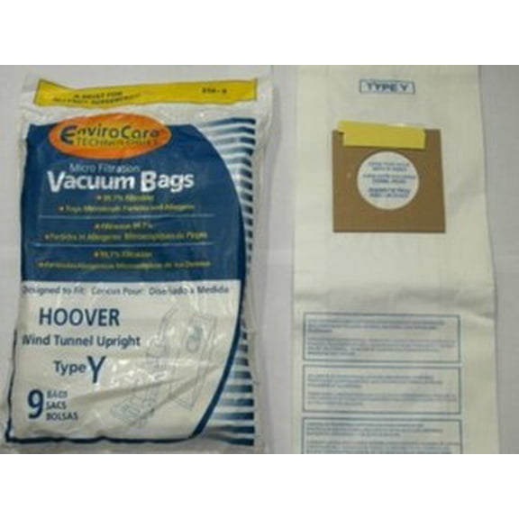 45 EnviroCare Hoover Part#4010100Y - Type Y Vacuum Bag Replacement for Hoover WindTunnel Uprights and Hoover Vacuums Using Type Y or T Vacuum Cleaner Bags