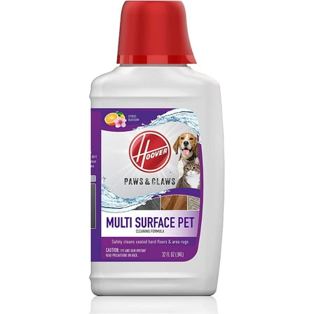 Hoover Pet Hard Floor Cleaning Solution, Jasmine Breeze Scent, for Luxury Vinyl, Hardwood, Tile, Laminate, Removes Pet Messes & Odors, AH31429, 32oz.