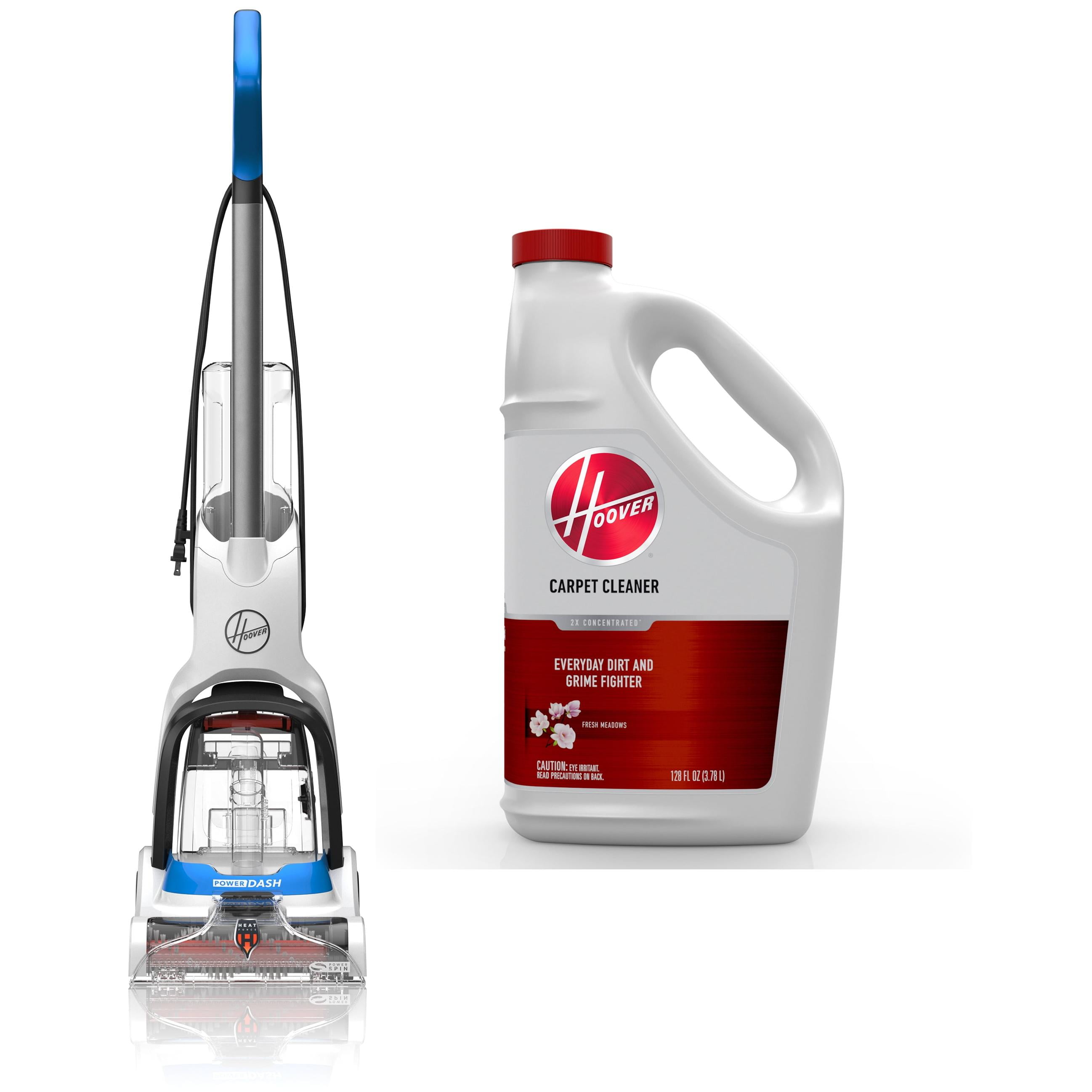 Compact Blue and White Pet Carpet Cleaner with Solution Pack