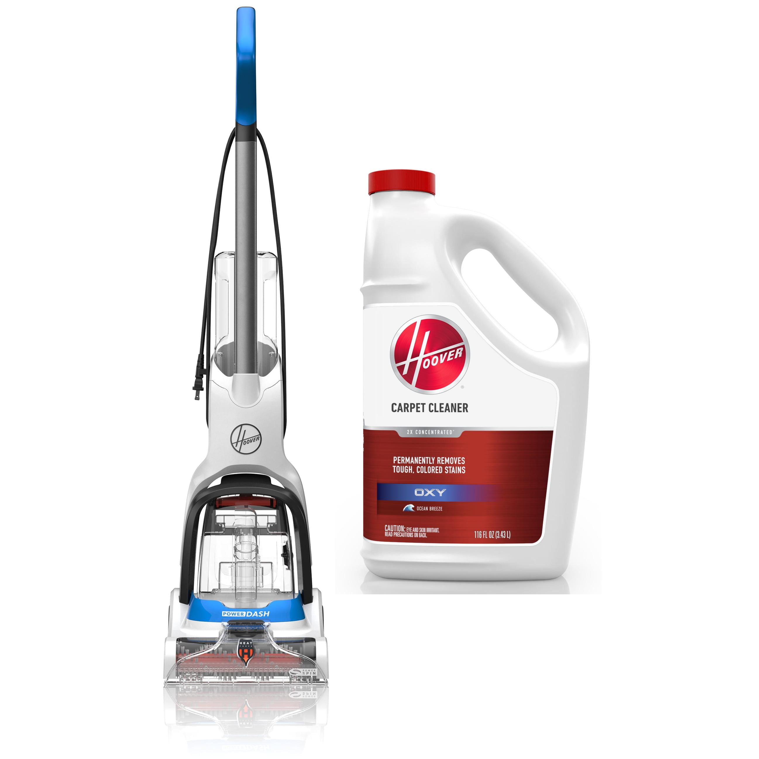 Compact Blue and White Pet Carpet Cleaner with Solution Pack