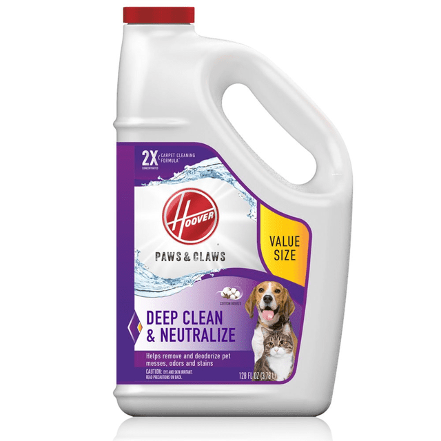 Hoover Residential Vacuum Hoover 128Oz Hoover Paws And Claws Carpet Cleaning 2X Concentrated Formula -