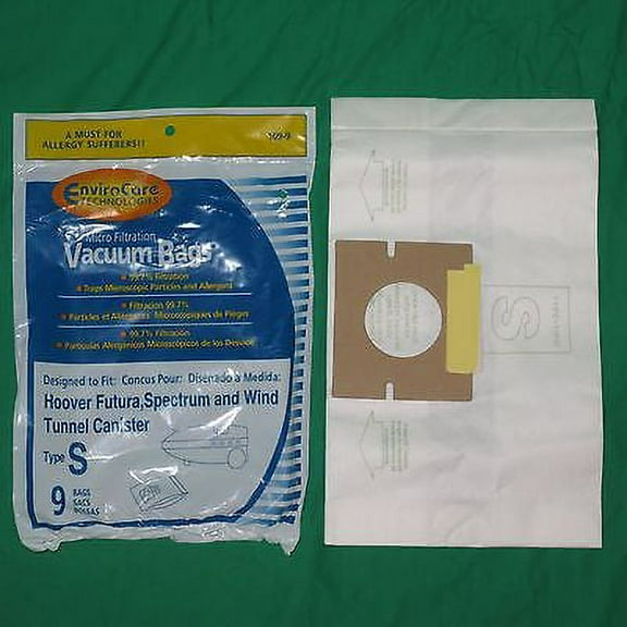 Hoover Style S Vac Bags Micro Lined Allergen Filtration Type Vac Windtunnel [18 Bags]