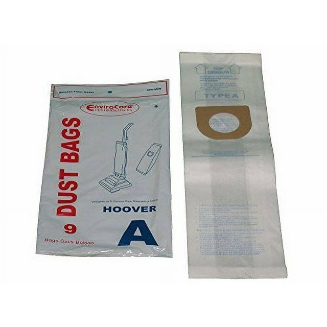 Compatible with Hoover Type A Upright Vacuums Envirocare Paper Bags 9