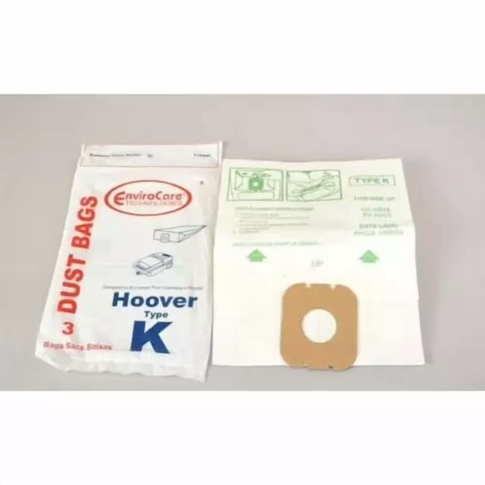 Hoover Type K Envirocare Canister Vacuum Cleaner 3 Paper Bags # 4010028, 110Sw