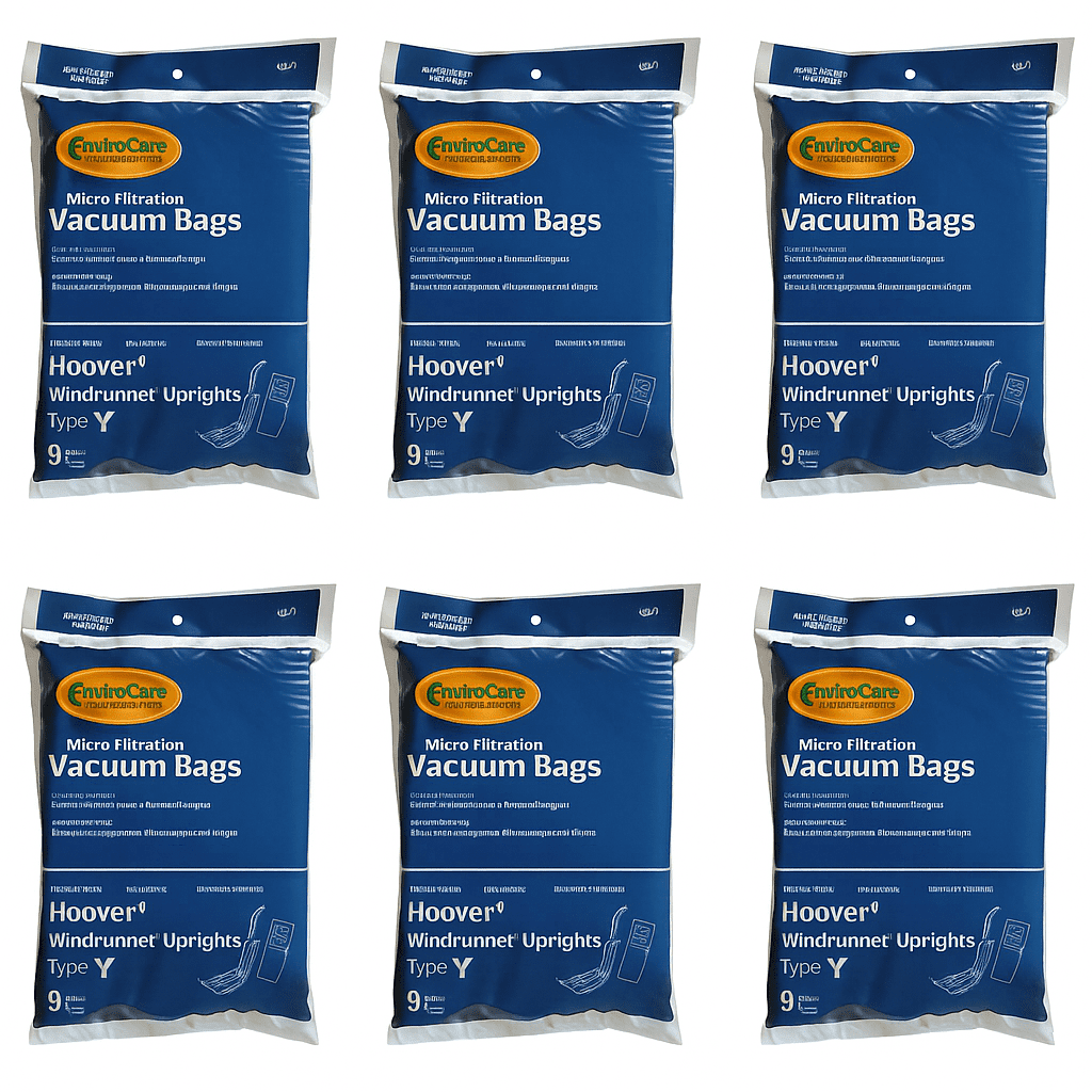 Hoover Type Y Envirocare Brand Allergen Microlined Vacuum Bags - 6 Packs - 54 bags