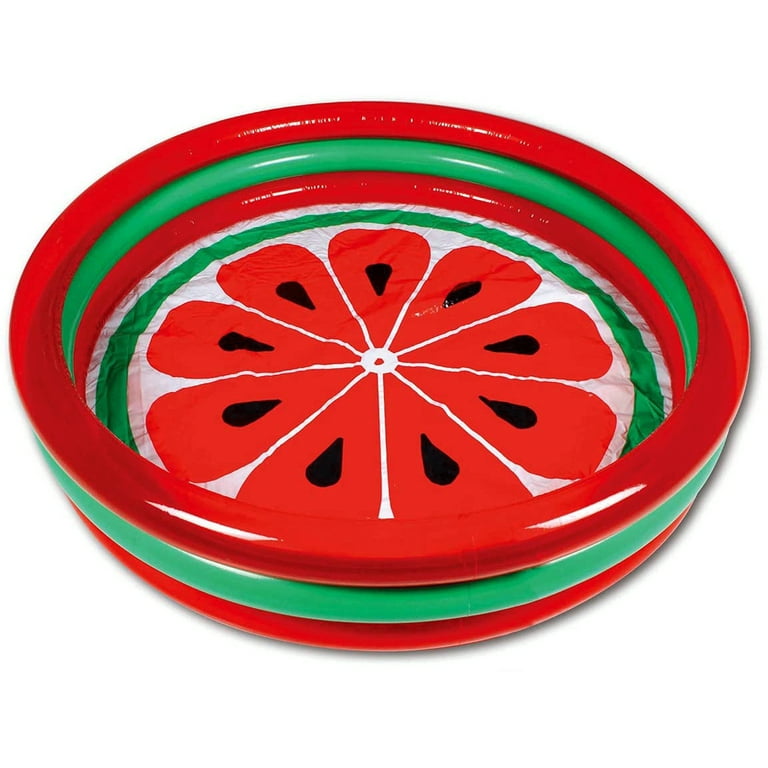 Jilong Watermelon Inflatable Buoy - 43x43x11 Inches, 2 Air Chambers For Safety, Includes Repair Kit