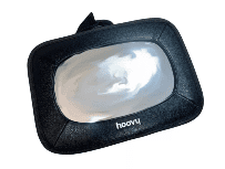 Hoovy Rear Facing Car Mirror Cloth, Faux Leather, Black, Universal, Car Accessory