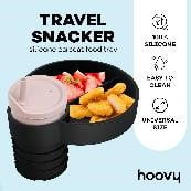 Hoovy Silicone Travel Snacker, Black, Universal Fit, Unisex, BPA Free, Mess Free, Car Seat Tray