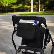 Hoovy Stroller Organizer, Black, Insulated Cup Holders, Cross Body Bag, Ideal for Parents