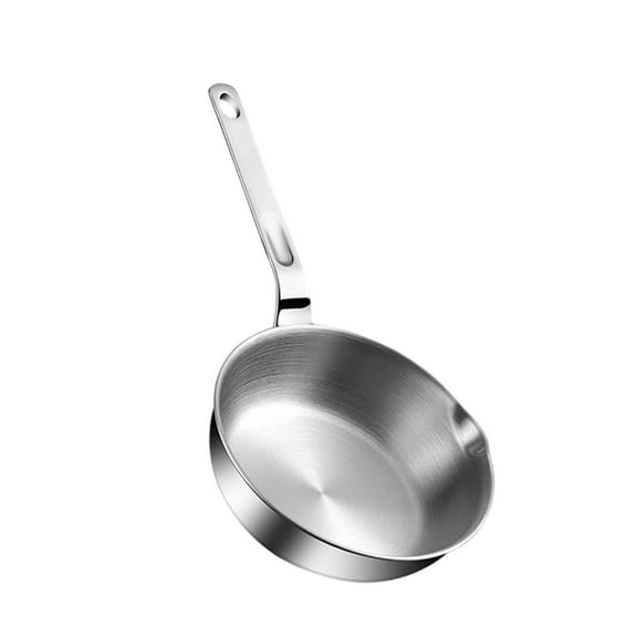 Hoowood 316 Stainless Steel Small Frying Pan and Egg Pan with Pour Spout and Multi Layer Bottom for Induction Stoves