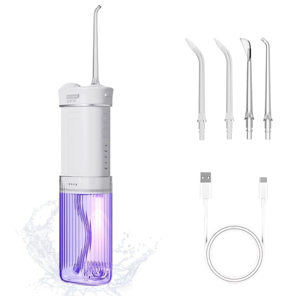 Hooyapik Portable Water Flosser Long-lasting Endurance Travel Eco-Friendly Oral Irrigator for Implants/Receding Gums/Plaque Removal