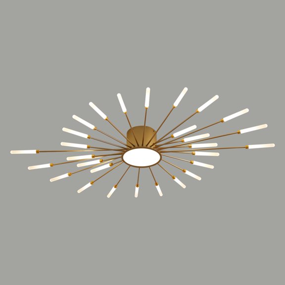 Hooyi Modern LED Ceiling Light, Fireworks Chandelier, Remote-controlled, Modern Ceiling Light, Dimmable, 3 Colour Temperatures, Recessed Ceiling Light