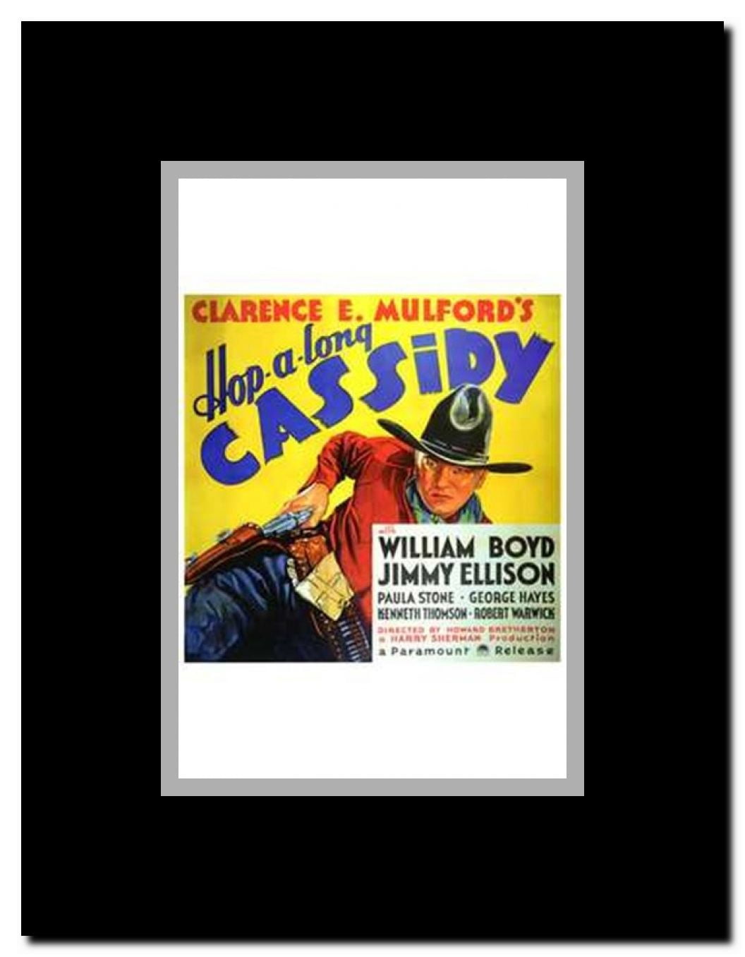 Hop-Along Cassidy Framed Movie Poster