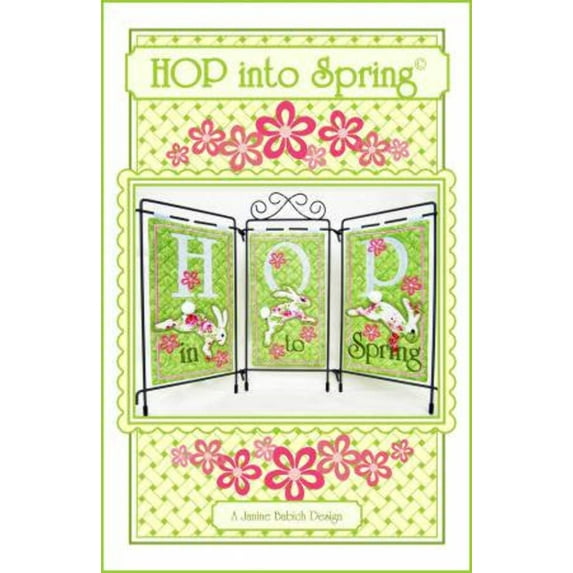 Hop Into Spring Embroidery Design CD, Janine Babich Designs