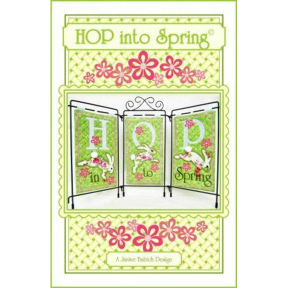 Hop Into Spring Embroidery Design CD, Janine Babich Designs